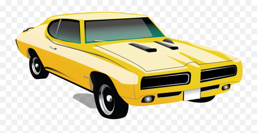 Muscle Car Pontiac Gto Vector Icons - Transparent Classic Cars Clipart Png,Muscle Vector Icon