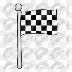 Checkered Flag Picture For Classroom - Square Decal png