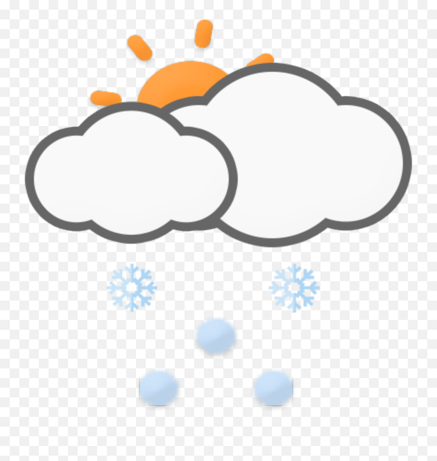Partly Sunny W Flurries - Weather Forecasting Clipart Dot Png,Mostly Sunny Weather Icon