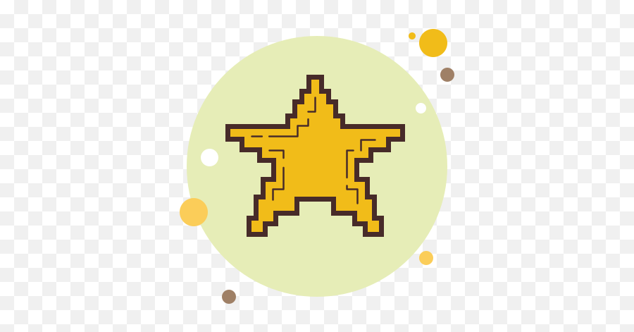 Pixel Star Icon In Circle Bubbles Style - Starfish Vector Art Png,Star Circle Icon