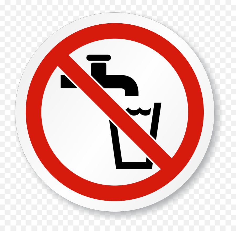 No Water Sign - Clipart Best Rainwater Do Not Drink Png,Water Fountain Icon