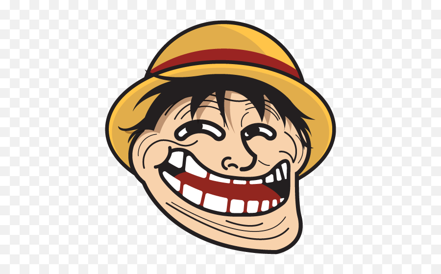 Luffy Trollface Troll - Naruto Troll Face Png,Transparent Troll Face