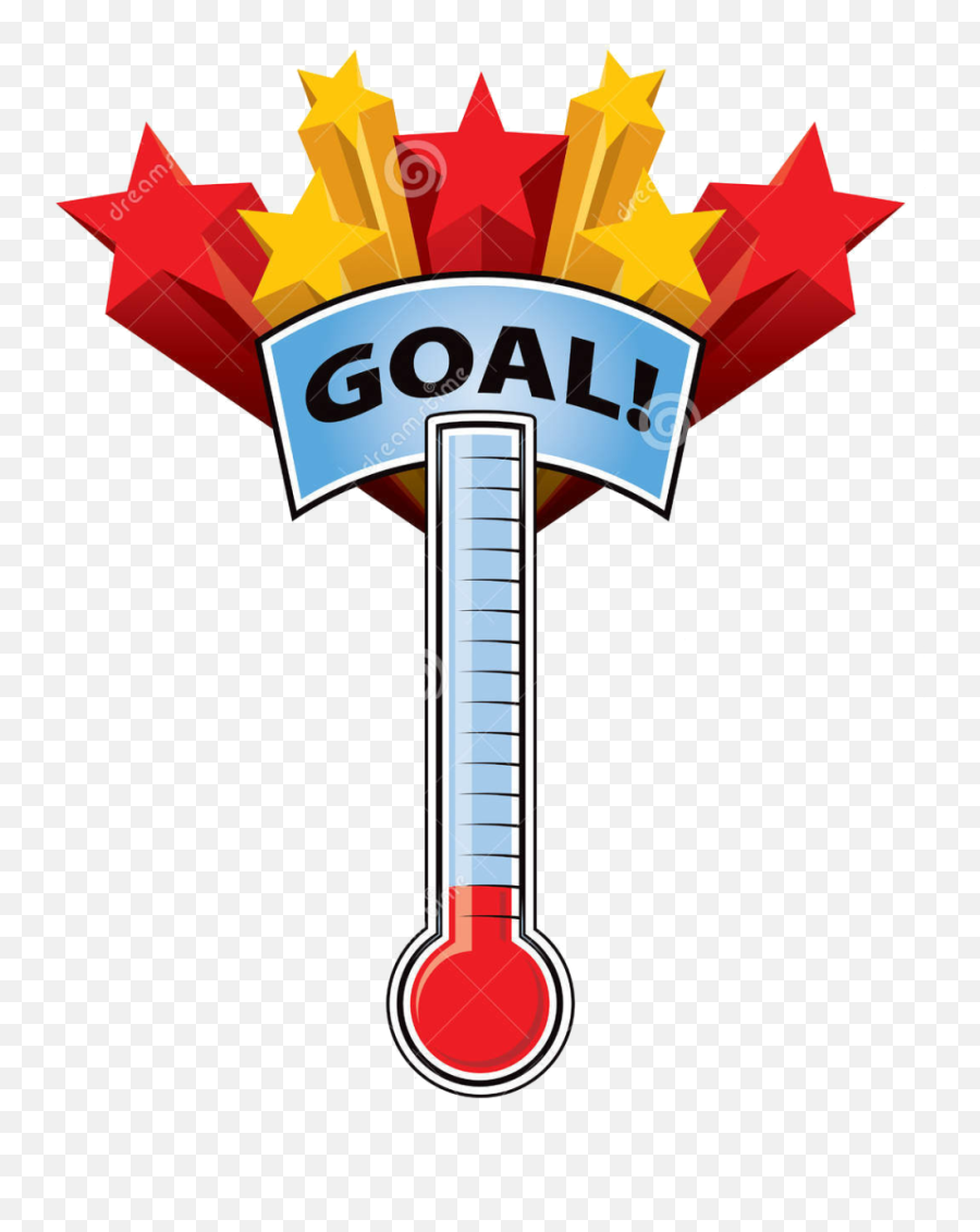 Fundraising Thermometer Goal Clip Art - Goal Thermometer Png,Thermometer Transparent Background