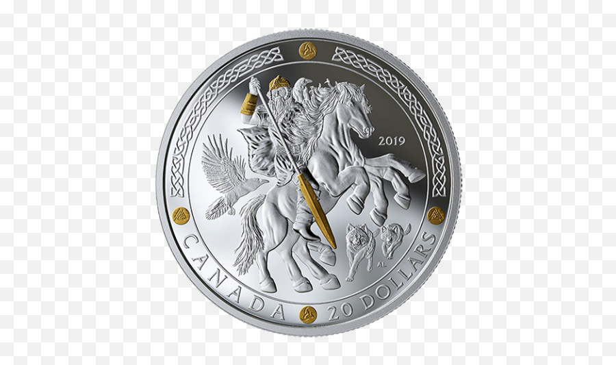 2019 1 Oz Canada Norse Gods - Norse Gods Coin Frigg Png,Odin Png