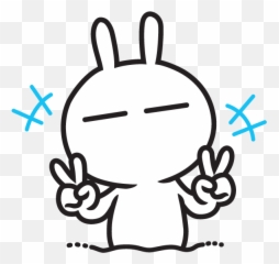 Emoticon Kakaotalk Sticker Tuzki Rabbit - Tuzki Png,Kakao Png