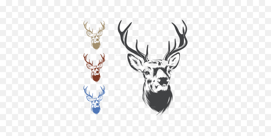 Download Free Png Transparent Deer With Baby - Deer With Antler Vector,Deer Png