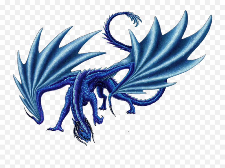 Dragon Wings Fantasy Clipart Tube Psp Png - Transparent Blue Dragon