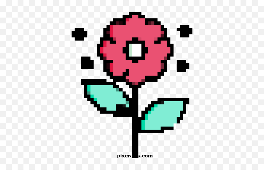 Flower - Printable Pixel Art Png,Flower Art Png