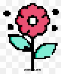 Flower - Printable Pixel Art png