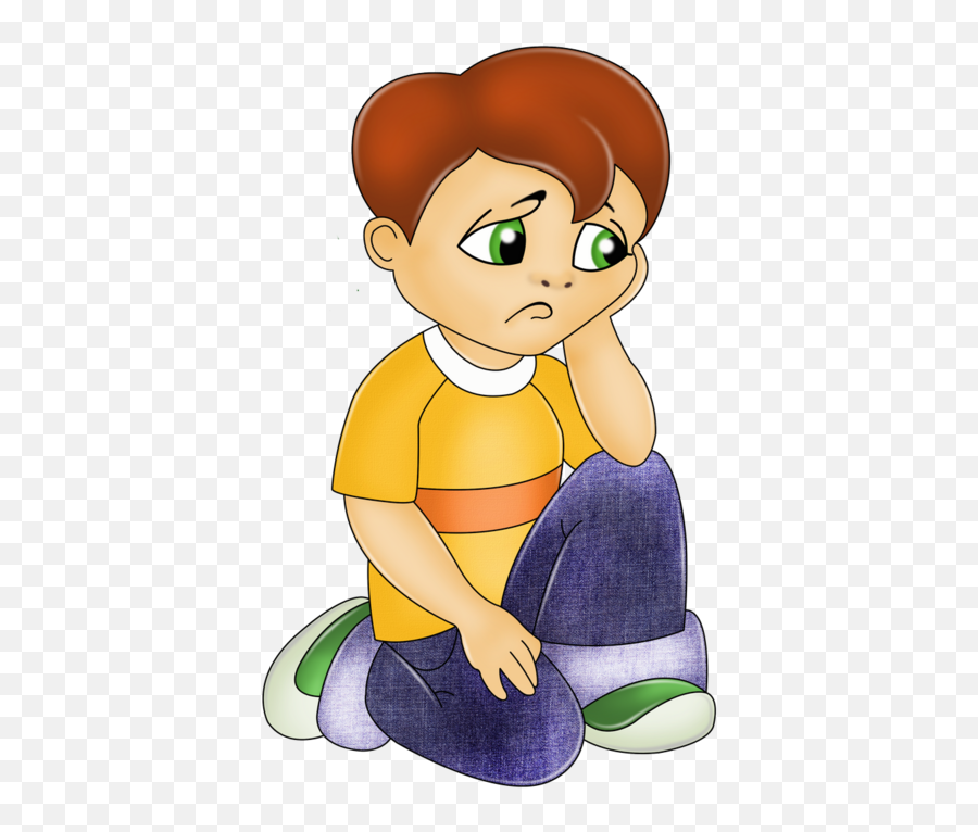 Sad Kid Clipart Png - Sad Boy Clipart Png,Cartoon Kid Png - free  transparent png images 