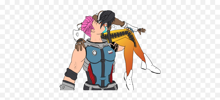 Download Hd Spoiler - Overwatch Zarya And Tracer Transparent Overwatch Zarya X Tracer Png,Overwatch Tracer Png