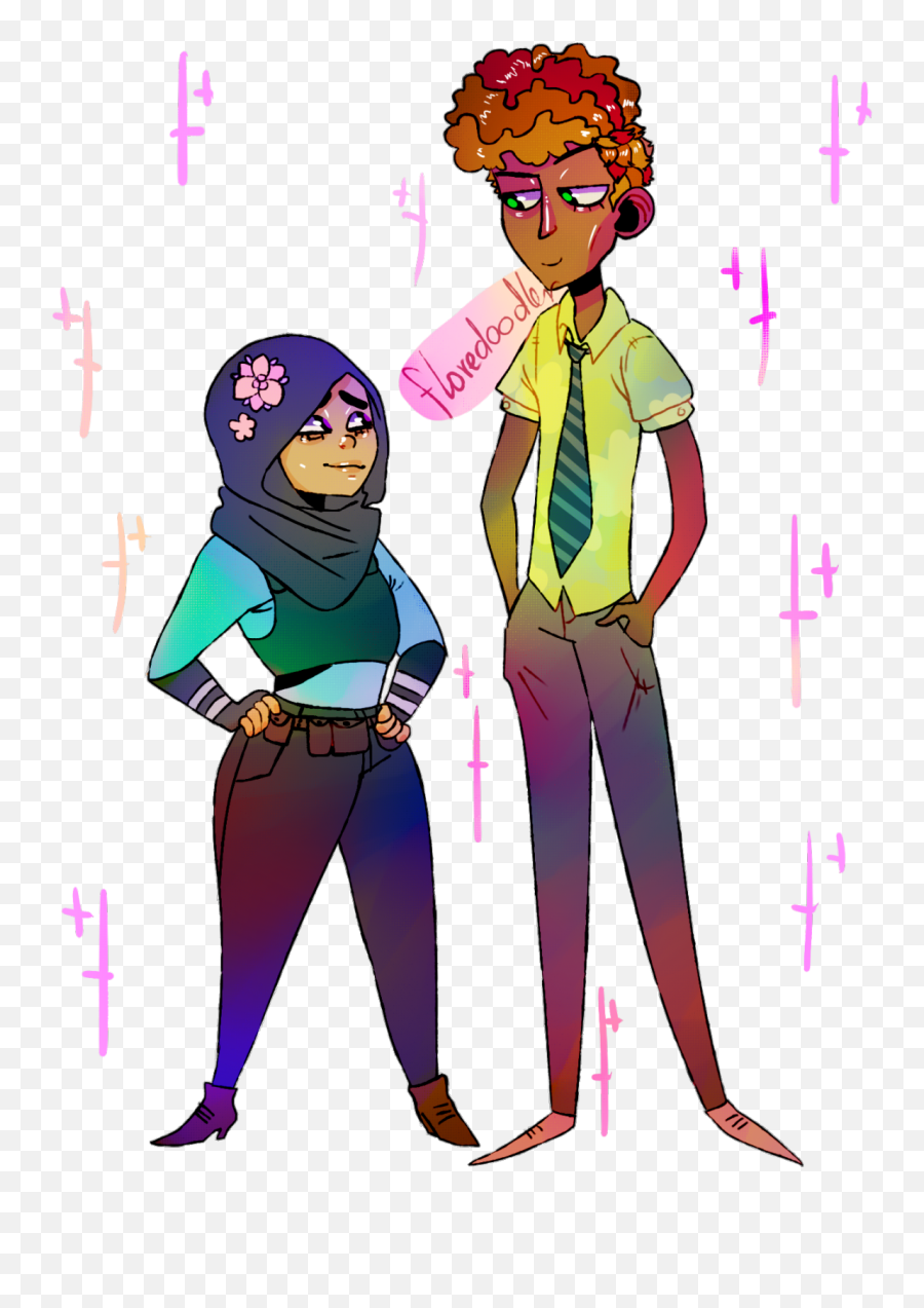 Humanized Judy Hopps And Nick Wilde By Flore Doodler - Judy Hopps X Nick Wilde Human Png,Zootopia Png