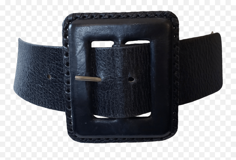 Thick Black Belt With Large Sized Buckle By Streets Ahead - Belt Png,Black Belt Png