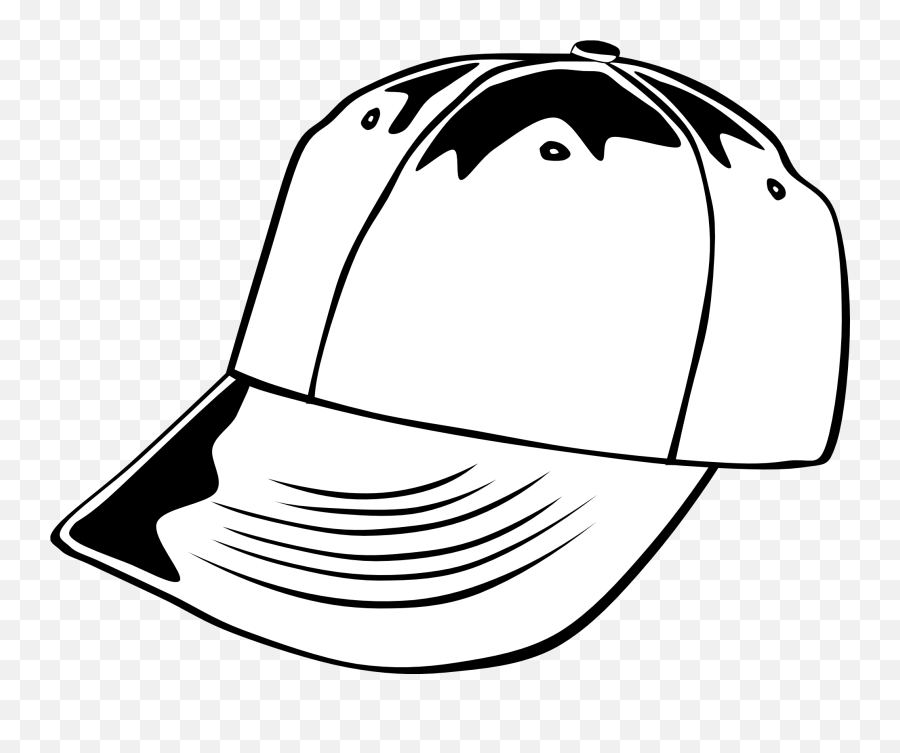 Caps Png Black And White Transparent - Baseball Cap Clip Art,Baseball Cap Png