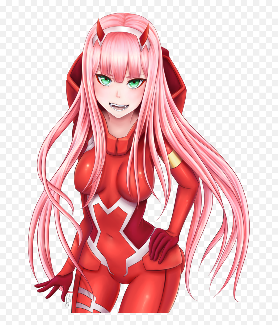 Download Hd Zero Two Transparent Background - Cartoon Transparent Background Zero Two Png Transparent,Zero Two Transparent