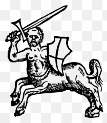 Centaur - Traceable Heraldic Art Illustration Png,Centaur Png