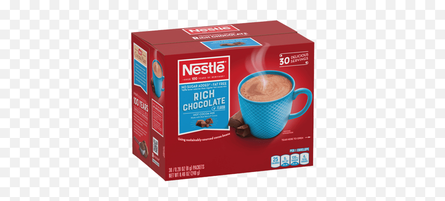 Rich Chocolate Flavor Hot Cocoa Mix - Low Calorie Hot Chocolate Png,Hot Cocoa Png