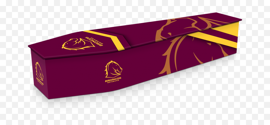 Brisbane Broncos Custom Coffin Design Expression Coffins - Brisbane Broncos Coffin Png,Broncos Logo Images