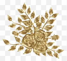 Flowers Floral Gold - Free vector graphic on Pixabay png