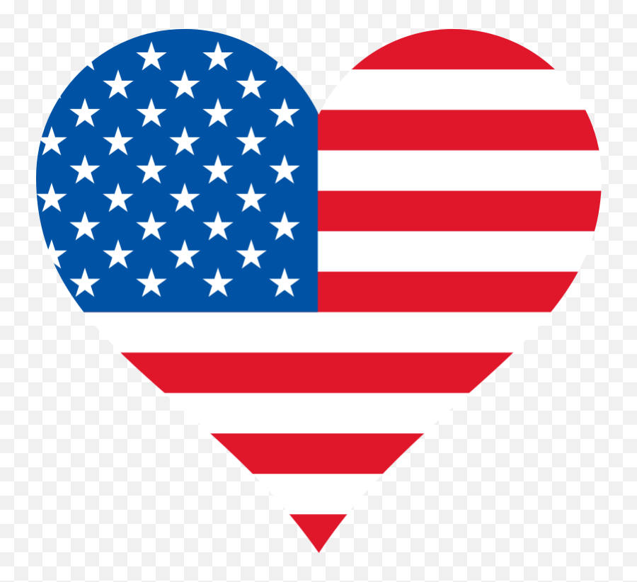 Usa Flag Heart Png Free - Clipart Usa Flag Heart,American Flag Clipart Png