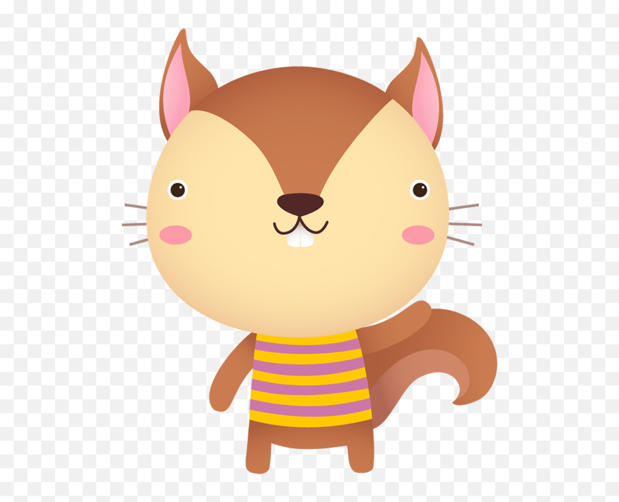 Cute Squirrel Cartoon With Hand Waving - Cute Squirrel Png Cute Squirrel Cartoon,Squirrel Png