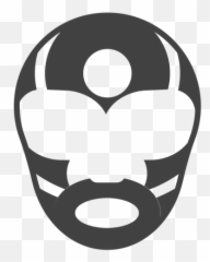 Luchador Mask Stripe Circle Detailed Silhouette - Dot png