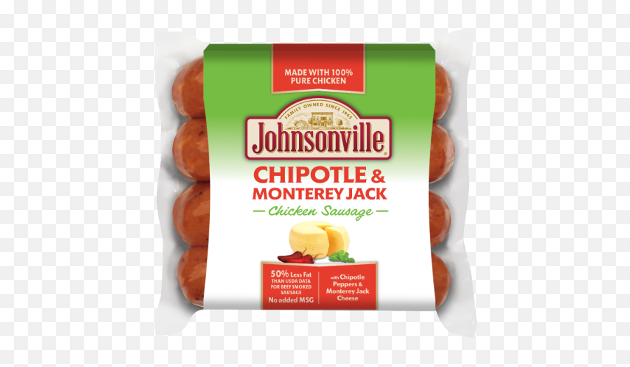 Chipotle Monterey Jack Cheese Chicken Sausage Links - Johnsonville Chicken Sausage Png,Chipotle Png