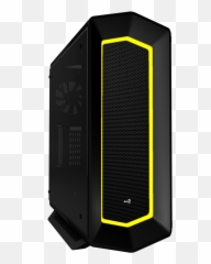 P7c1 Black Mid Tower 8 Colour Led Mode - Black Colour Panel Png,Glass Panel Png