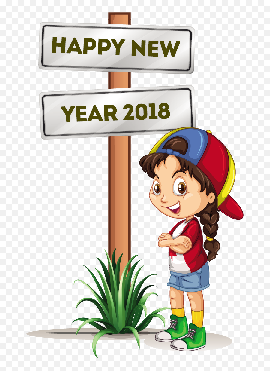 Png Funny Baby New Year Stock Image Free Clipart - Happy New Year Cartoon,Happy New Year 2017 Png