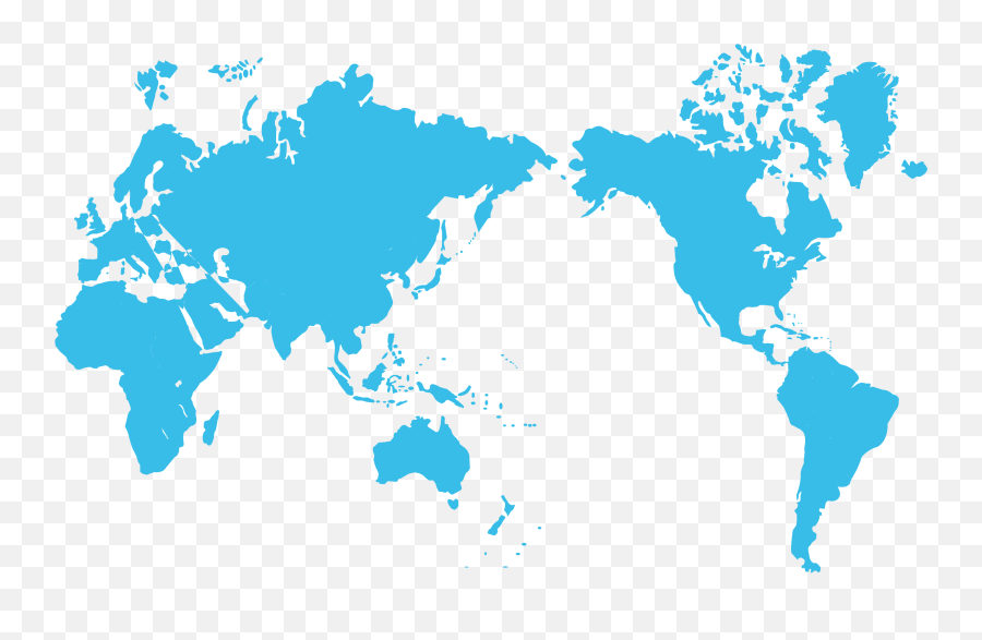 Download Free Blue Map Projection Miller Cylindrical World - Shem Ham Japheth And Descendents Png,World Icon Png