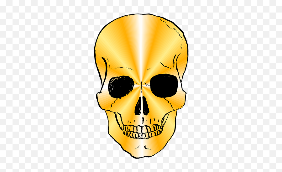 Skull Gold Golden - Caveira De Ouro Png,Gold Vector Png