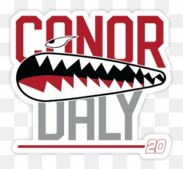 Conor Daly Shark Teeth Sticker Ed Carpenter Racing Merchandise - Diego Rivera Mural Museum Png,Shark Teeth Png