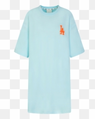 Neon Big Logo Over Fit Short Sleeve Dress La Dodgers - Short Sleeve png