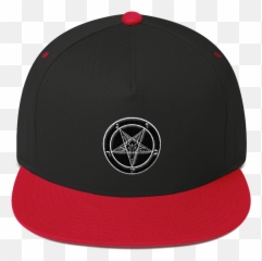 Baphomet Satanic Pentagram Flat Bill Cap Clothing - Hat png