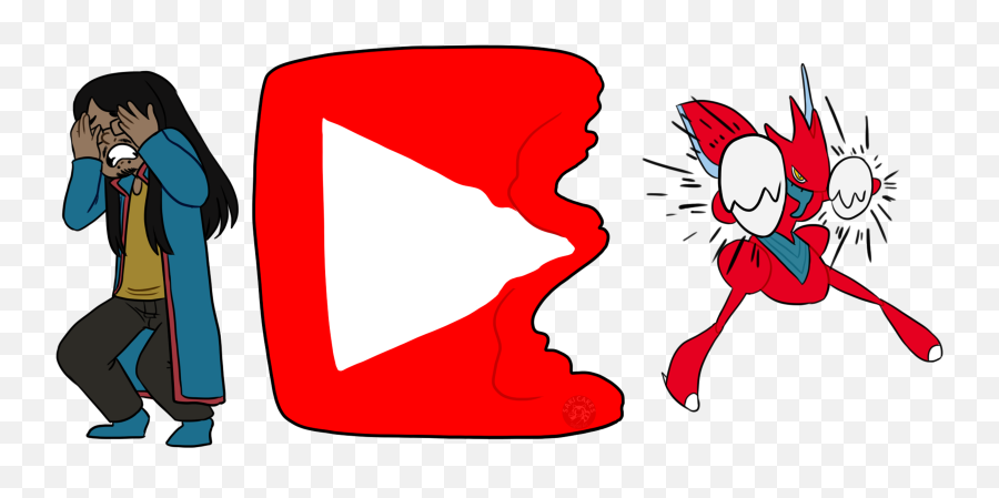 Download The Youtube Icon Being Distroyed By Scizor While - Fictional Character Png,Scizor Png