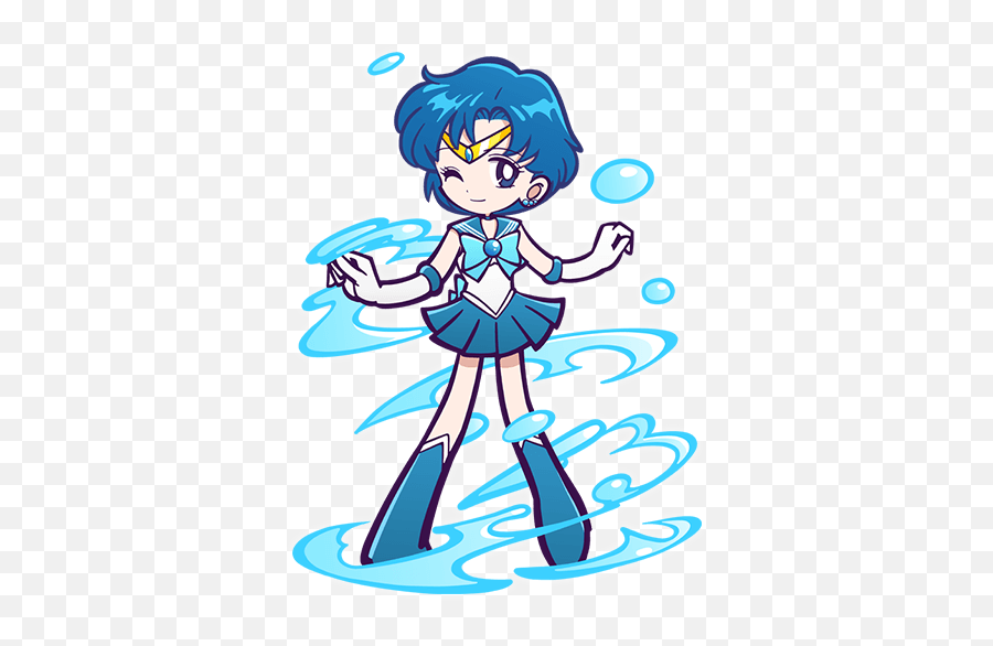 Sailor Mercury - Sailor Moon Crystal X Puyo Puyo Png,Sailor Mercury Png