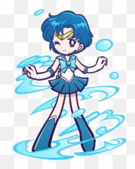 Sailor Mercury - Sailor Moon Crystal X Puyo Puyo Png,Sailor Mercury Png