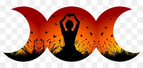 Triple Goddess Symbol And Hand - Language png