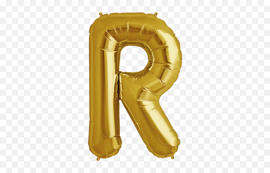 34 Gold Letter R Foil Balloon - Foil Balloon Letter R Png,Gold Balloon Png