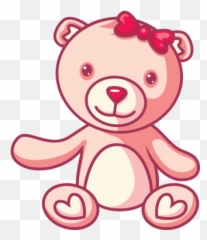 Free Vector Teddy Bears Set Png - Ursinho Sentado Com Balao Png