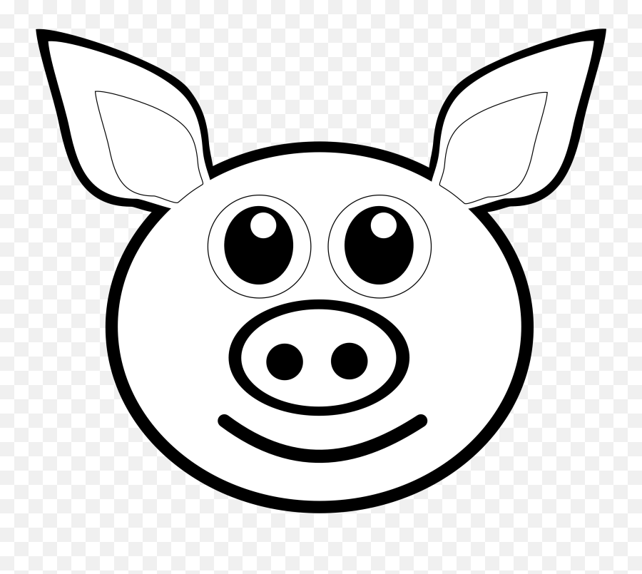 Pig Face Outline - Clipart Best Pig Face Coloring Page Png,Free Pig Icon