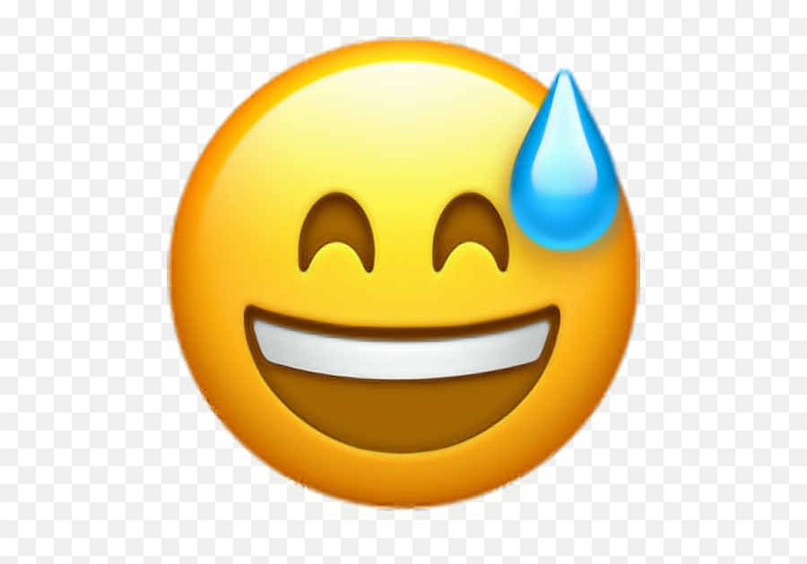 Emoji Pngs Png Pngtumblr - Grinning Face With Sweat Png,Emoji Pngs