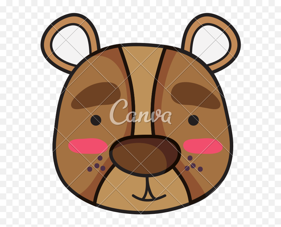 Smile Bear Head Wild Animal - Icons By Canva Illustration Png,Bear Head Png