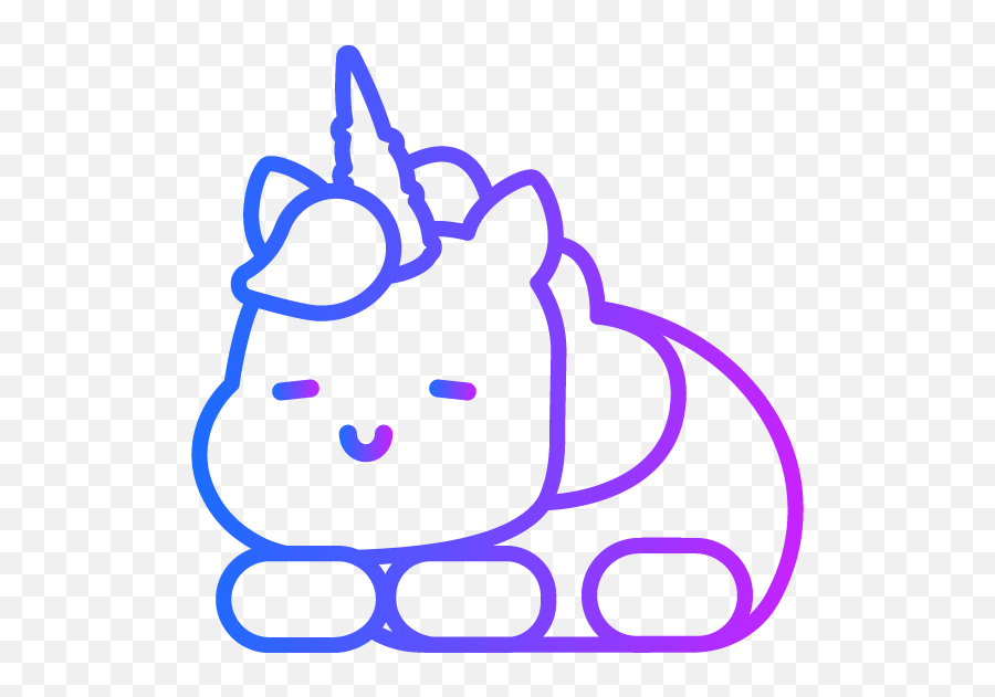 Unicorn Icon Sleep Line Gradient Gráfico Por - Language Png,Icon For Sleep