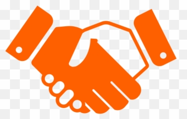 Orange Business Icon Png Symbol - Transparent Background Handshake Clipart