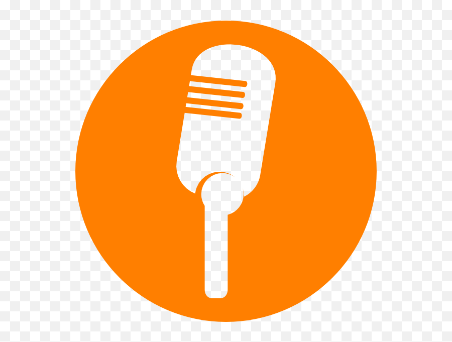 Logo Orange Clip Art - Microphone Clip Art Png,Logo Clipart