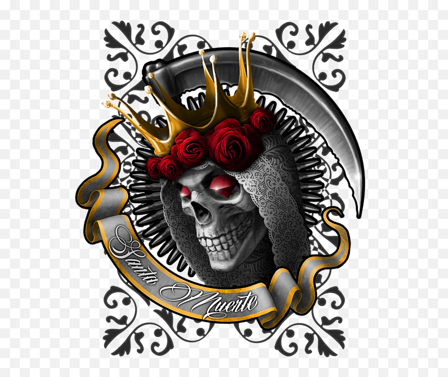 Santa Muerte Kids T - Shirt For Sale By Syvorov Ilia Scary Png,Santa In Crown Icon Transparent