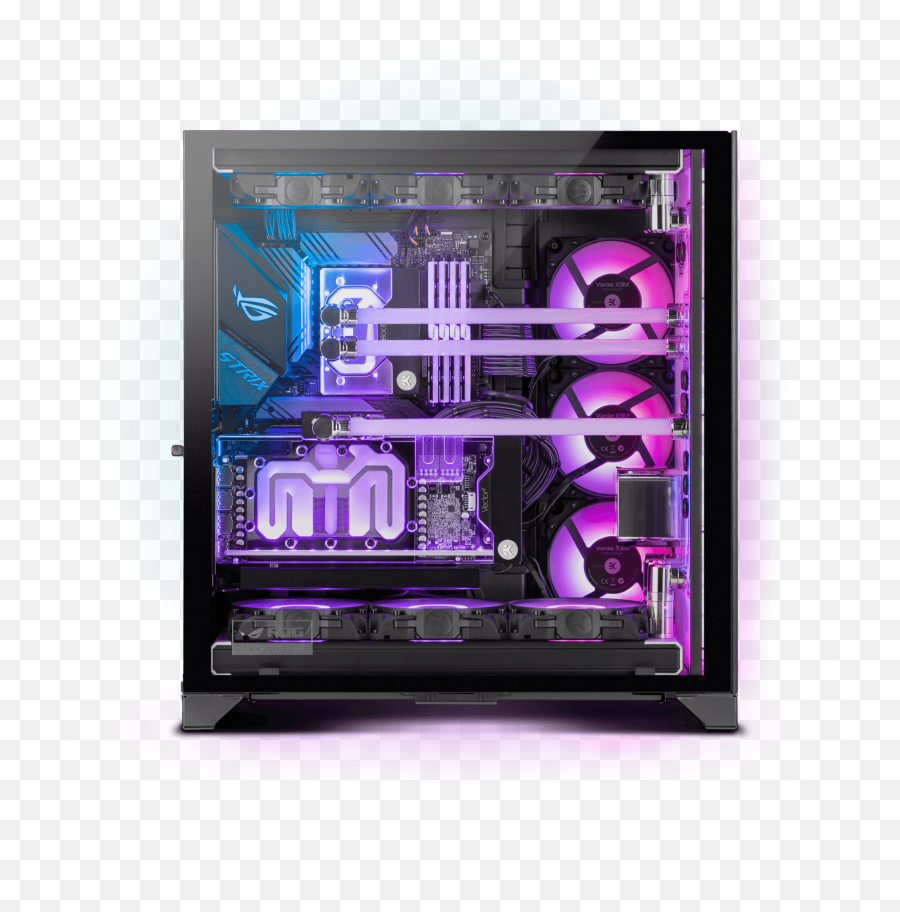 Water Cooled Pcs - Custom Built Ek Fluid Gaming Pcs Custom Purple Gaming Pc Png,Purple Custom Youtube Logo Icon