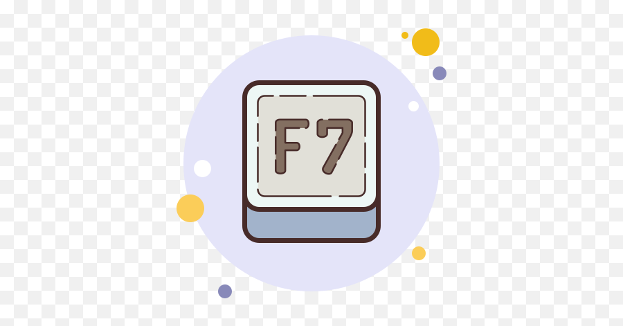 F7 Key Icon In Circle Bubbles Style - Home Button Icon Aesthetic Png,Computer Key Icon