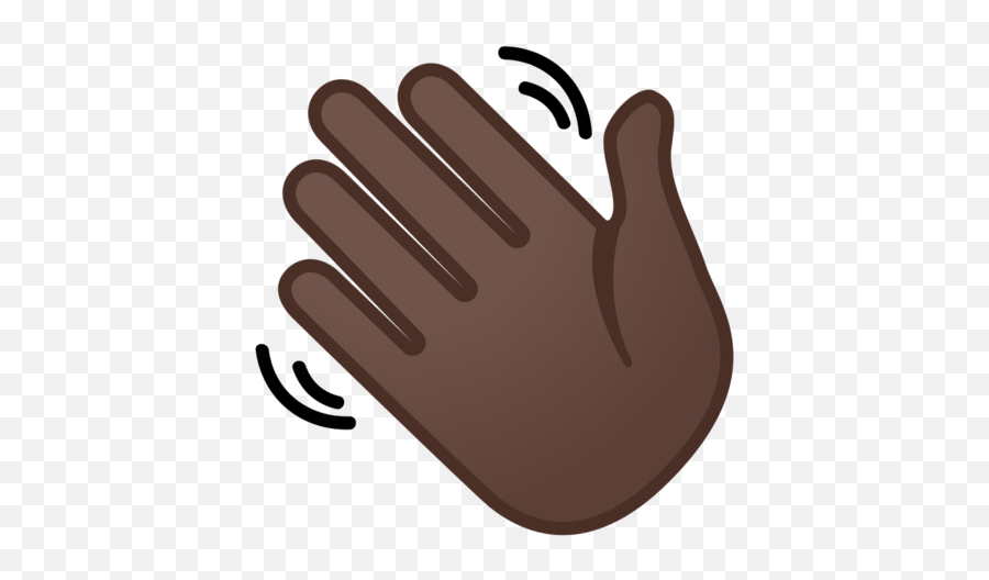 Waving Hand Dark Skin Tone Emoji - Waving Hand Emoji Png,Hand Emoji Transparent
